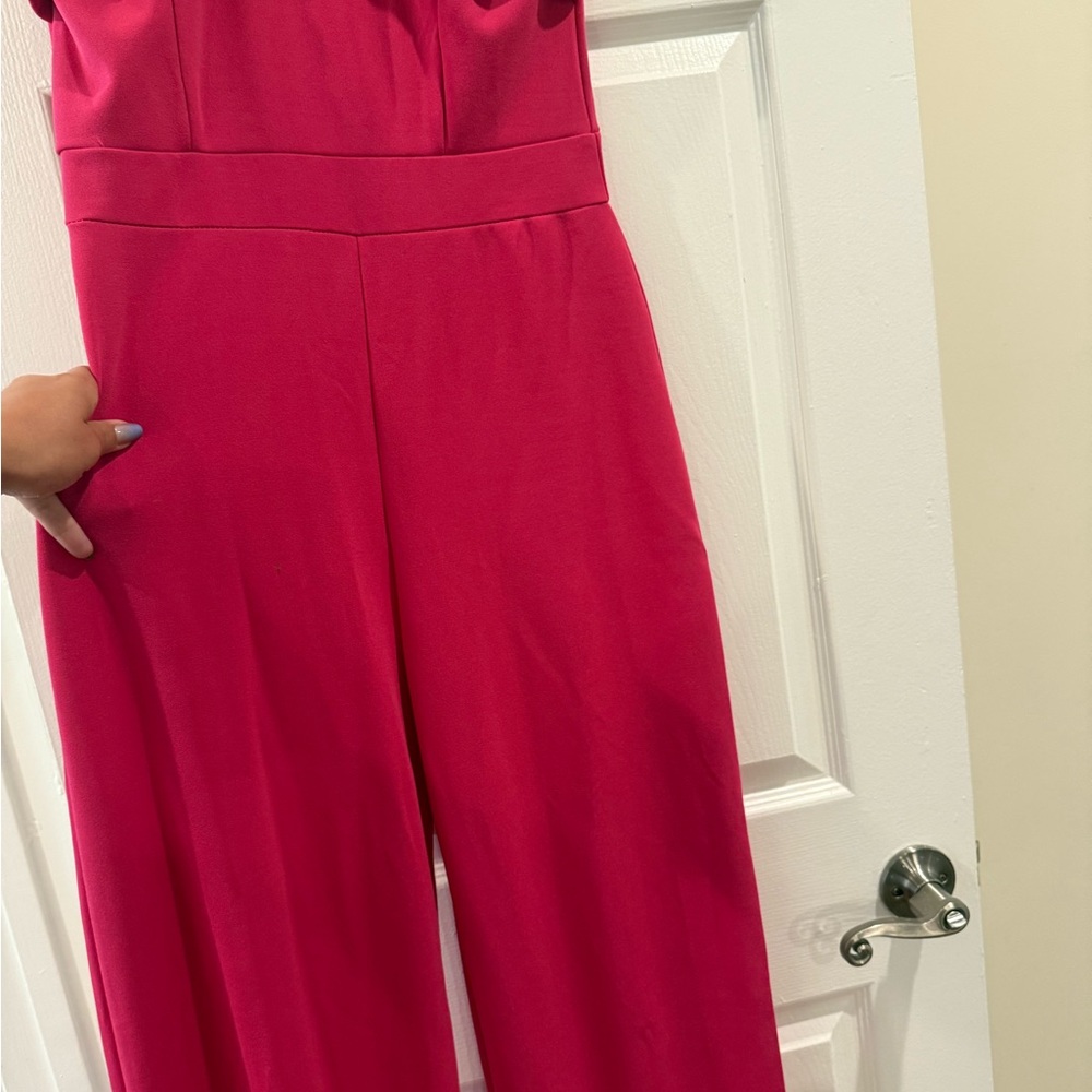 Aqua Vibrant Pink Jumpsuit